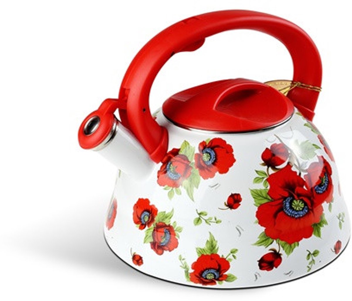 Retro Emaille Fluitketel 3.0 liter