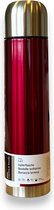 Thermosfles met beker, 1000 ml, rood, roestvrij staal - 33 x 8 x 8 x cm