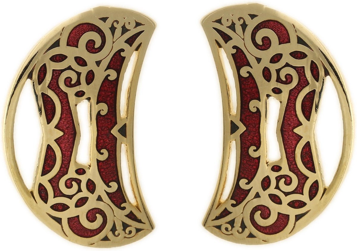 Behave - Oorclips dames - rood - 3 cm
