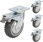 Heavy Duty Casters / Trolley Wheels for Furniture - Rubber Heavy Duty Wheels - Heavy Duty Castors / Transport Wheels 600k