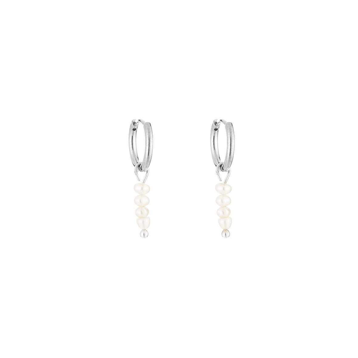 parel oorbellen- zilveren oorbellen- oorringen- oorringen met hanger
