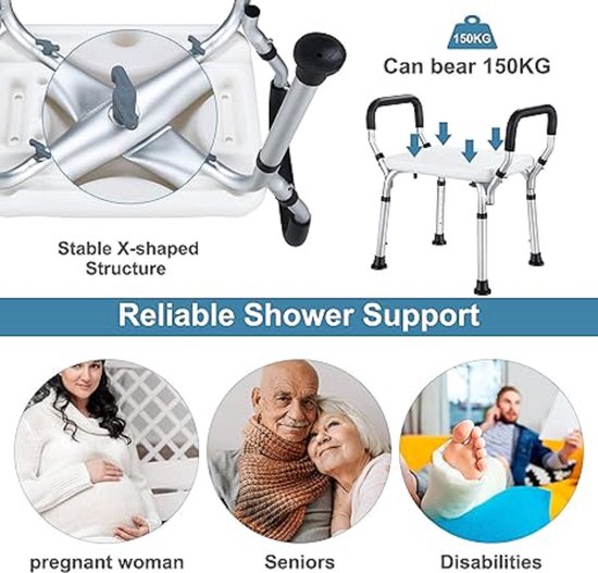 Douchestoel voor senioren, douchekruk / Douchestoel Douchekruk