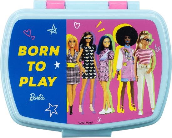 Barbie Born To Play Broodtrommel