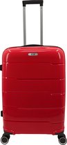 SB Travelbags 'Expandable' bagage koffer 65cm 4 dubbele wielen trolley - Rood
