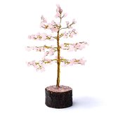Edelsteenboom - Rozenkwarts - Hartchakra - Liefde - Roze - Kalmerend - 18 cm.