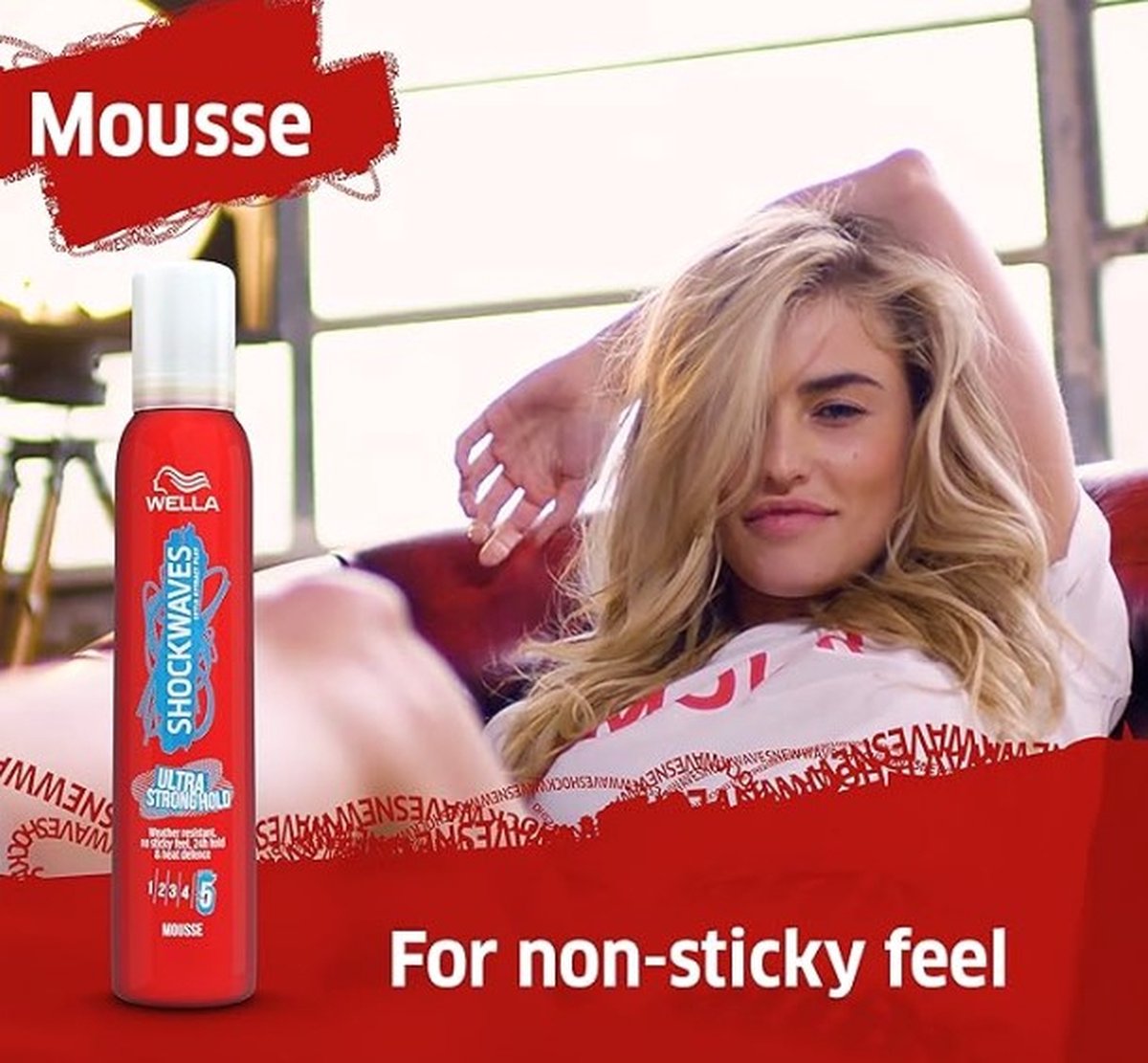 Wella Shockwaves Ultra Strong Hold Mousse 6 x 200ml