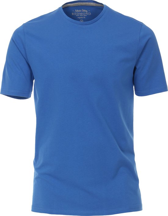 Redmond regular fit T-shirt - korte mouw O-hals - blauw - Maat: XL
