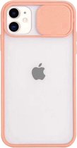 New Age Devi - iPhone 13 Case - Roze/Zalm Transparant - Shock Proof - Camera Bescherming + Cover