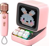 Divoom™ Ditoo Mic - Portable Speaker - Met Draadloze Microfoon- Pixelart - Roze