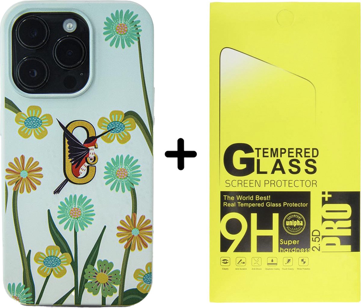 iPhone 13 Pro Max hoesje - magsafe hoesje / Starcase Starling - Bloemen - Flower / iPhone hoesje met Magsafe - Kunstleer | Met gratis screen protector t.w.v €9,99!