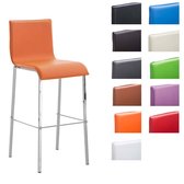 Clp Avola Barkruk - Chroom - Kunstleer - Oranje