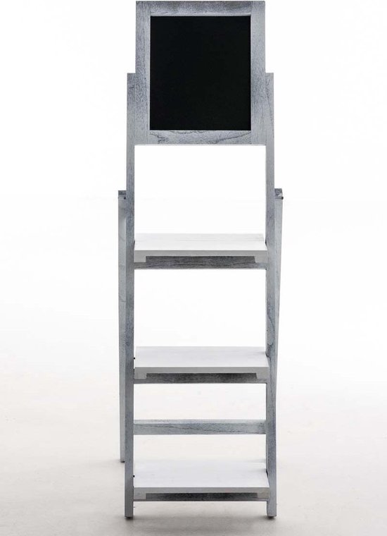 COSTWAY Ladderrek met 5 niveaus, boekenkast van hout, staand rek, trappenrek, plantenrek, houten plank, trappenrek, wandrek, decoratief rek, bloemenrek, 57 x 33 x 191 cm (wit
