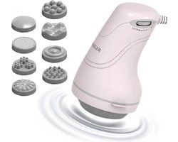 Elektrische Cellulite Massage Apparaat - 8 Delig Massage Koppen - Gua Sha - Full Body - Vacuüm - Cupping - Ontspanning -Roze