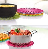 Silicone Multi Flower Pot Trivet (Pack of 3) Premium Quality Insulated Flexible Robust Non-Slip Hot Pads and Coasters Cup