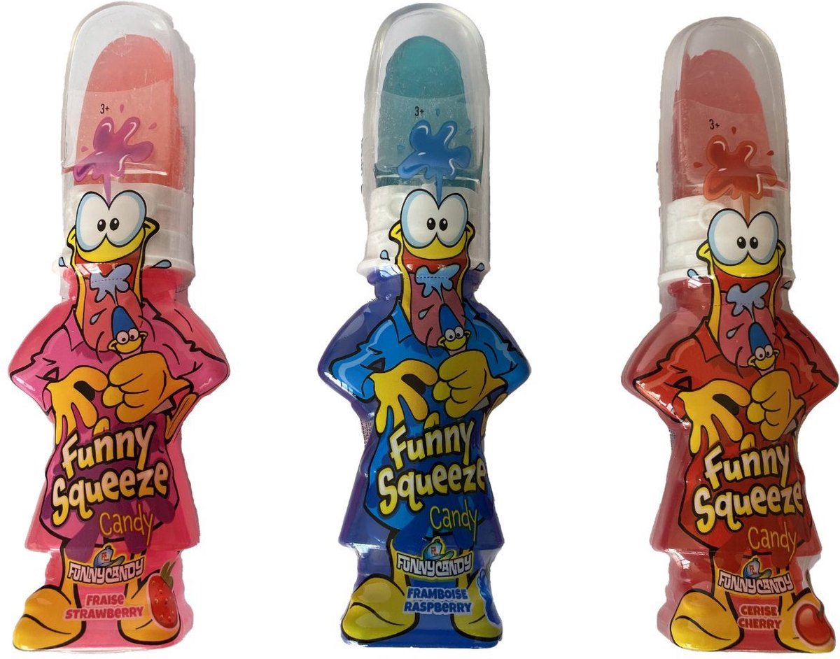 Funny Candy Squeezy pop 12 stuks x 55 gram
