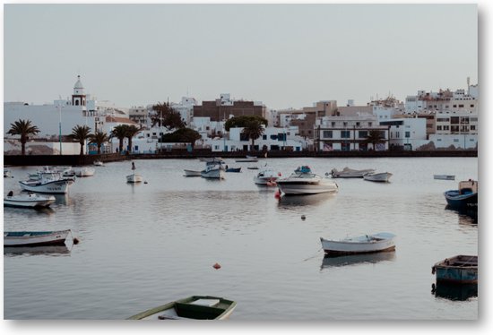 Dorpse Rust op Lanzarote - Kalmte aan de Kust - Foto op Plexiglas