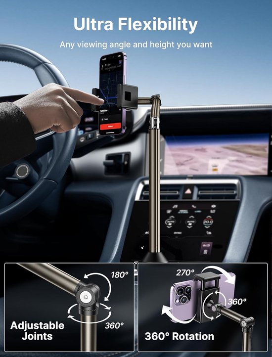 Miracase Mobiele telefoonhouder voor in de auto, universele smartphonehouder voor iPhone 15 Pro Max/ 14/13/12/11/ SE/XS/XR/X/ 8/7/ Samsung/Huawei/Xiaomi enz