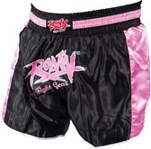 Ronin Kickboks Broek Fight - zwart/roze M