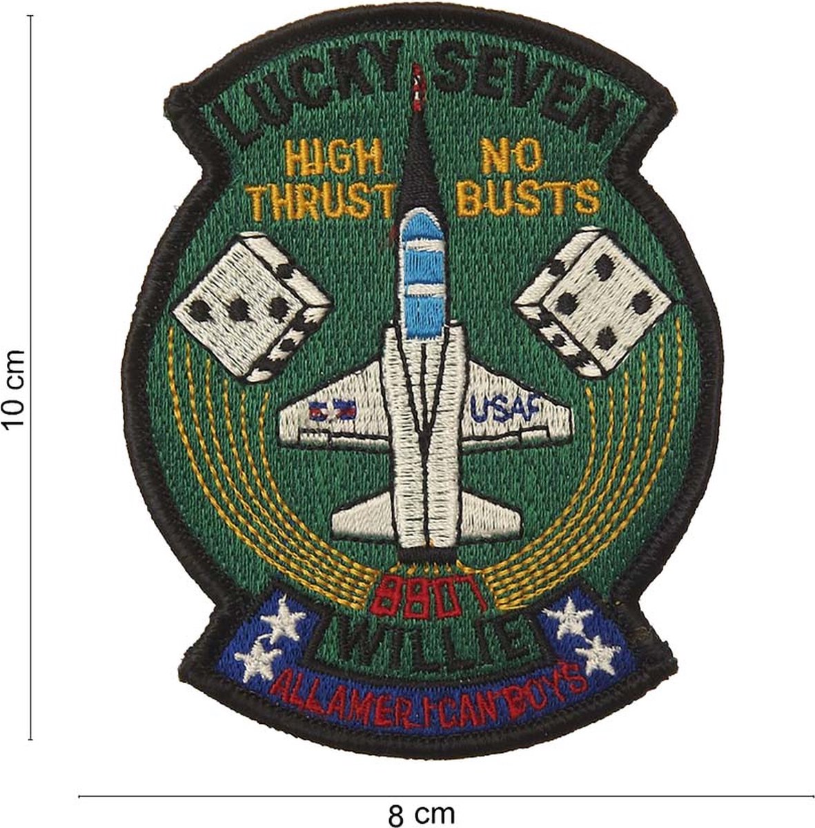 Embleem stof Lucky seven