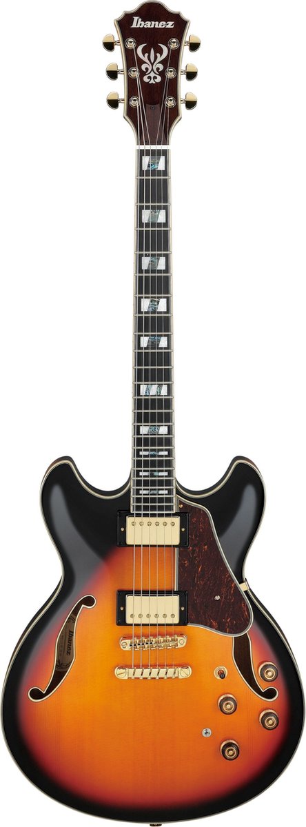 Ibanez Artstar AS113 Brown Sunburst semi-akoestische gitaar met koffer