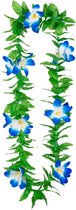 Boland Hawaii couronne/guirlande - Mélange de couleurs tropicales vert/bleu - Guirlandes de cou de Fleurs - Accessoires d'habillage de fête