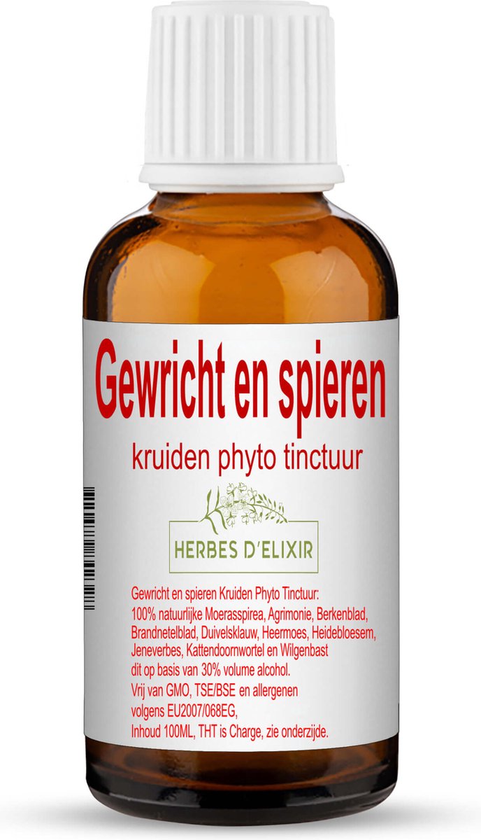Herbes D'elixir Gewrichten en Spieren Tinctuur – 100 ml – 1 Stuk - Ondersteunt Gezondheid