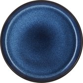 Bitz® 821258 - 6 stuks Aardewerk Ontbijtborden 21 cm Blauw/Zwart