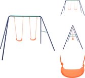 vidaXL Balançoire avec balançoire simple - 272 x 156 x 180 cm - Acier et plastique - Combinaison d'équipement d'aire de jeux