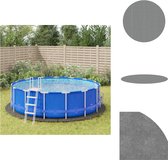 vidaXL Zwembadgrondzeil - Polyester Geotextiel - Rond 458 cm - Lichtgrijs - Zwembad afdekzeil