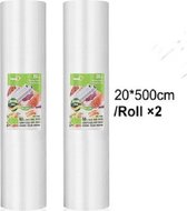 Velox Vacuümrollen - Vacuumzakken Voedsel - Vacuumfolie - 2 stuks - 20x500 cm - Incl. Mini Sealer cadeau