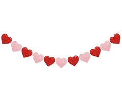 Hartjes Valentijn Decoratie Valentijn Versiering Hangdecoratie Hart Slinger Huwelijk Feest Versiering Rood Roze - 1 Stuk