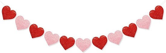 Hartjes Valentijn Decoratie Valentijn Versiering Hangdecoratie Hart Slinger Huwelijk Feest Versiering Rood Roze - 1 Stuk