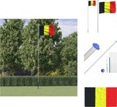 vidaXL Vlaggenset - Sectionele mast - 90 x 150 cm - Duurzaam polyester - Weerbestendig - Vlag