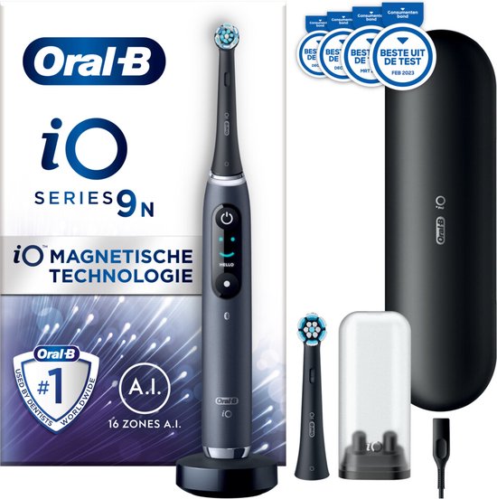 Oral-B Elektrische Tandenborstel iO 9N Zwart - 3 x - Voordeelverpakking