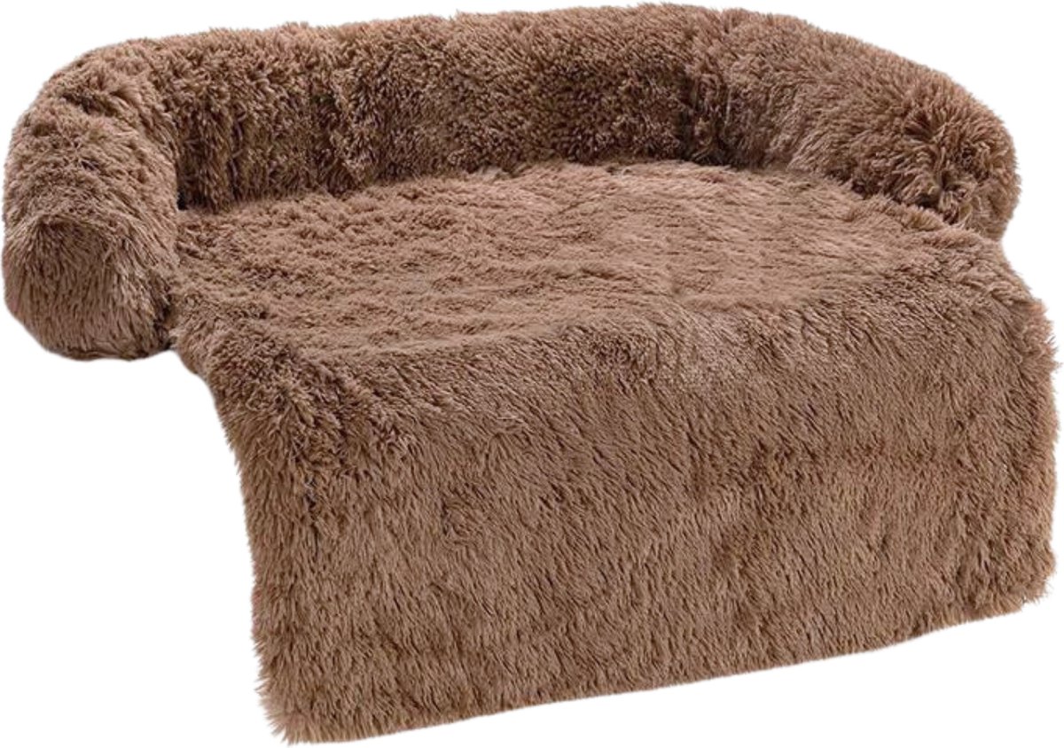 Bol.com Topmast Hondenmat Comfy - Hondenmand Donut - Hondenbed - Hondendeken Bank - 115 x 95 cm - Taupe aanbieding
