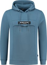 Ballin Amsterdam - Heren Slim fit Sweaters Hoodie LS - Mid Blue - Maat L