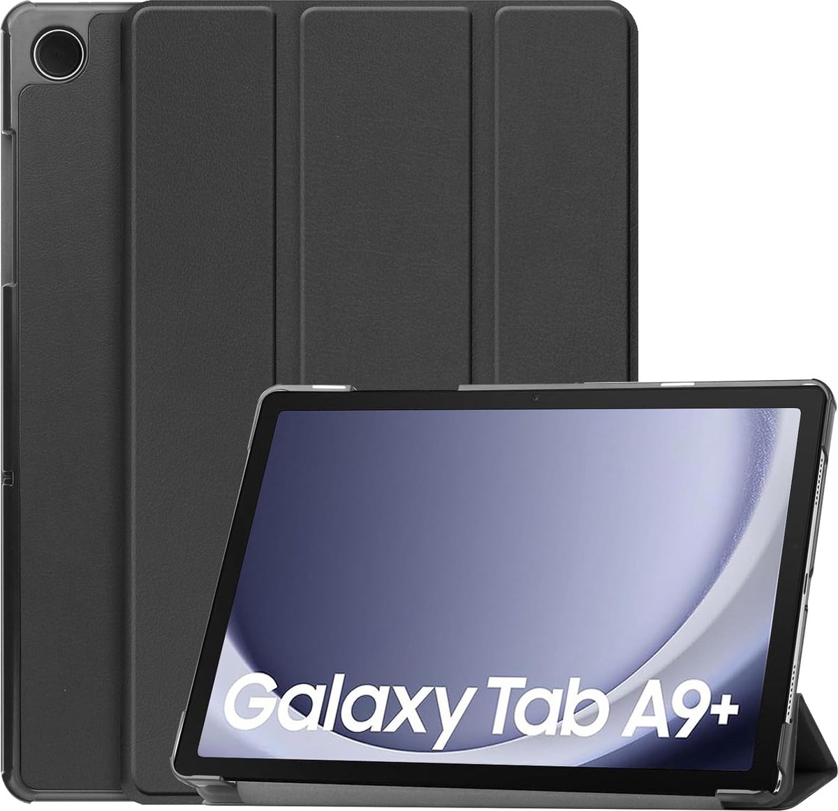 Geschikt voor Samsung Galaxy Tab A9 Plus Smart cover hoesje - Zwart