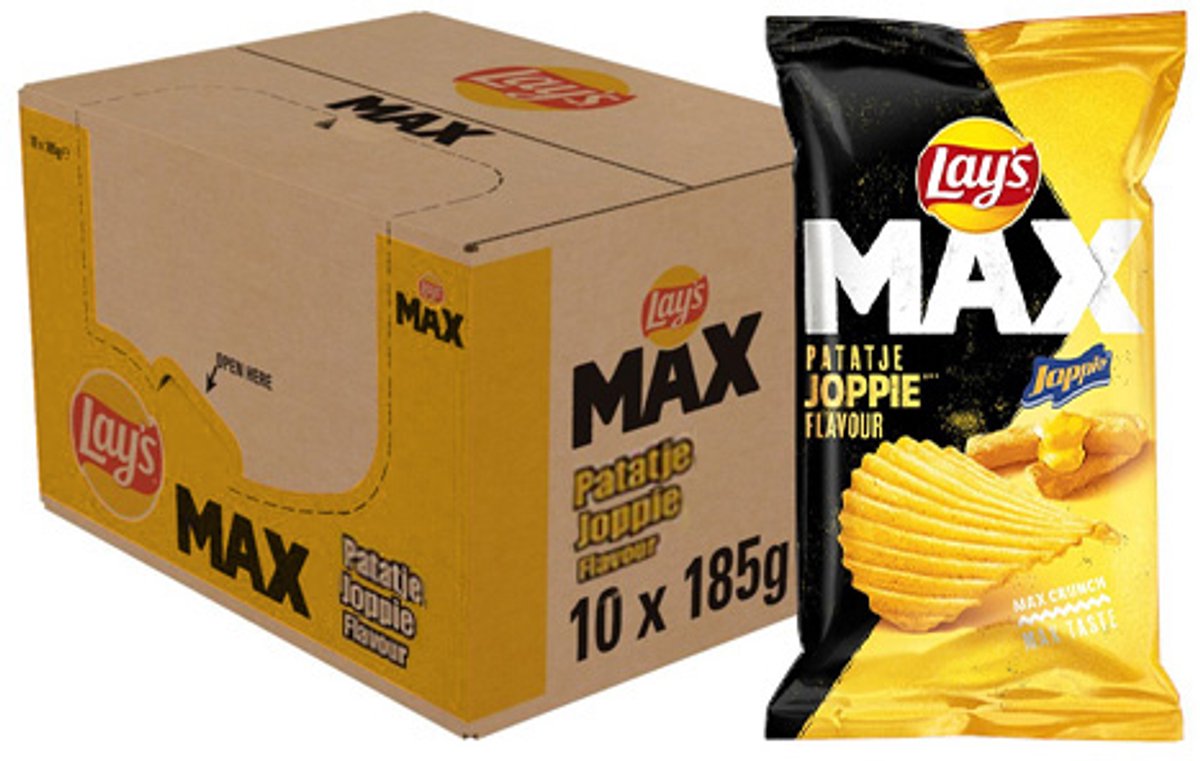 Lay's Max Patatje Joppie- chips - 10 x 185g