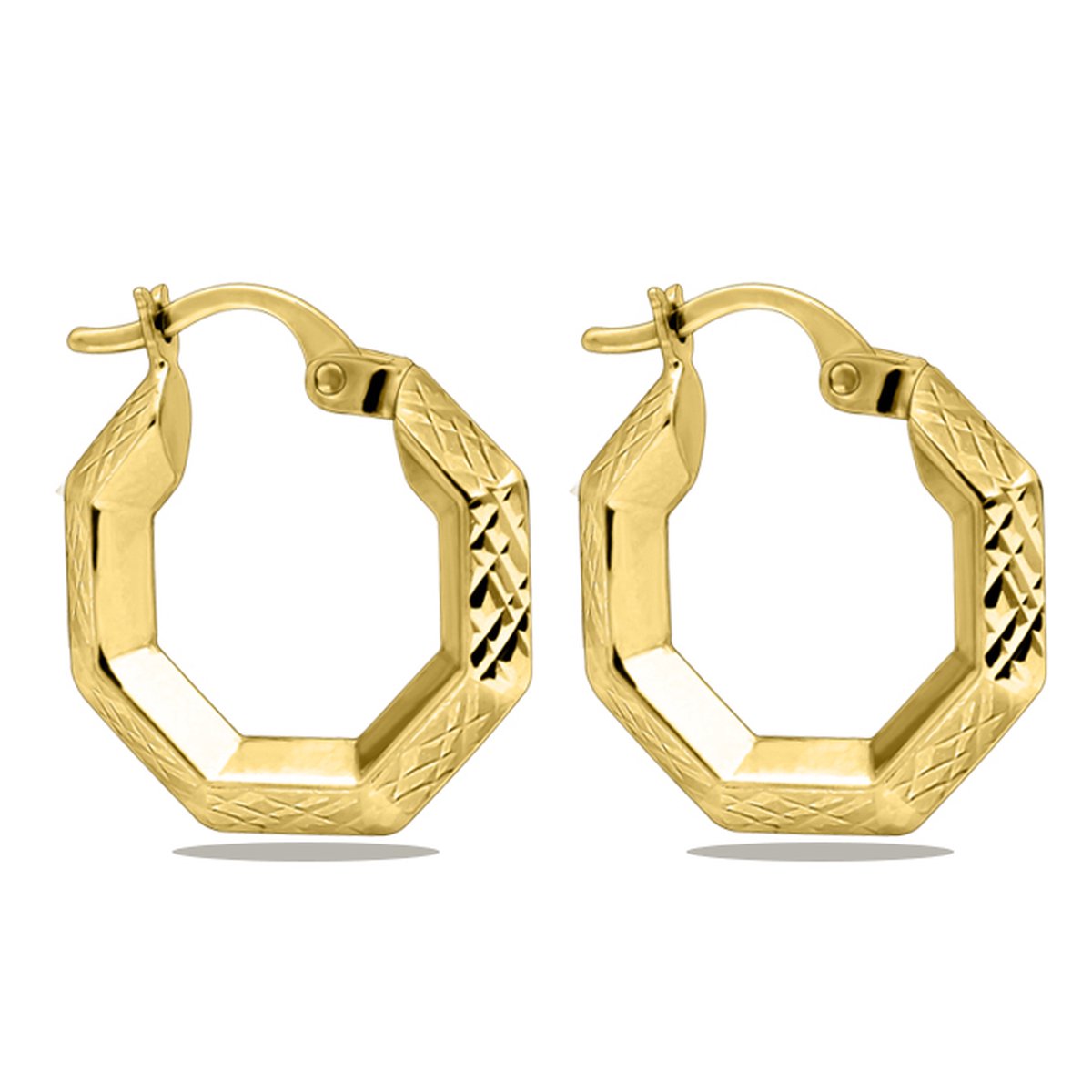 Juwelier Zwartevalk - 14 karaat gouden oorbellen 12.351/18mm--