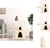 vidaXL Kattenmeubel - Alles-in-één - 61 x 35 x 83 cm - Met huisjes - mand en platforms - Krabpaal