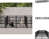 vidaXL Hondenhok XL - Stalen hondenkennel - 679x193.5x100 cm - Veilig en Comfortabel voor je Puppy - Kennel