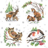 1 Pakje papieren lunch servetten - Winter Animals - Winter Dieren - 20 servetten - 33x33cm - Tafelaankleding - Decoupage