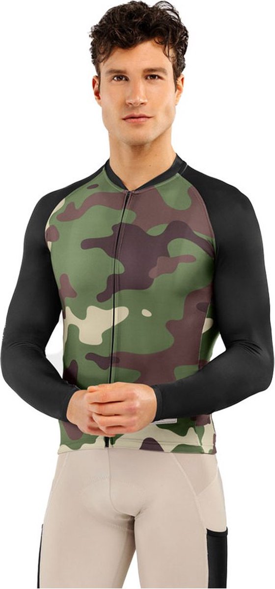 Siroko Gm2 Camouflage Jersey Met Lange Mouwen Groen M Man