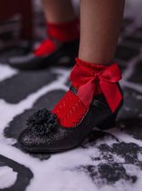 Prinsessenschoen-hakschoen glitter-glitterschoen zwart-hakschoen kind-gespschoen-verkleedschoen-spaanse schoen zwart (mt 31)