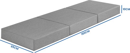 Vouwmatras Gastenmatras, afmetingen 200 x 70 x 10 cm (bruin