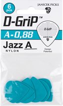 Janicek Picks - D-Grip Jazz A - Plectrum - 0.88 mm - 6-pack