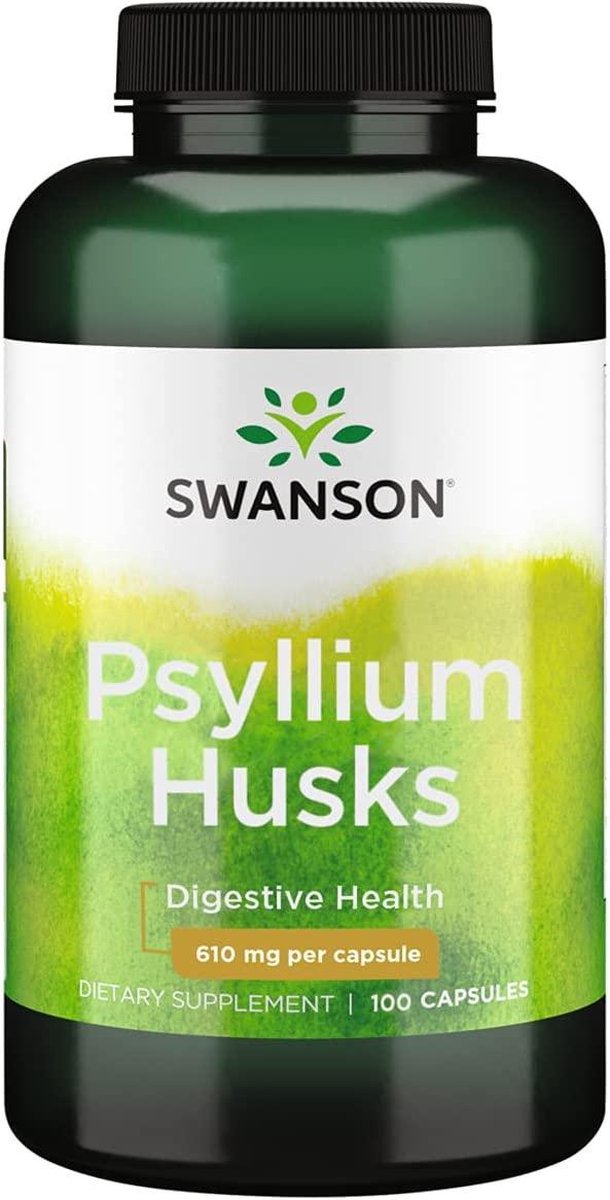 Goedkoopste Supplementen - Psyllium Husks 610mg - Vegan - 100 capsules - Swanson