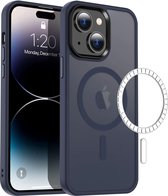 Casify Classic Hybrid geschikt voor iPhone 15 Hoesje met MagSafe - Mat Donkerblauw