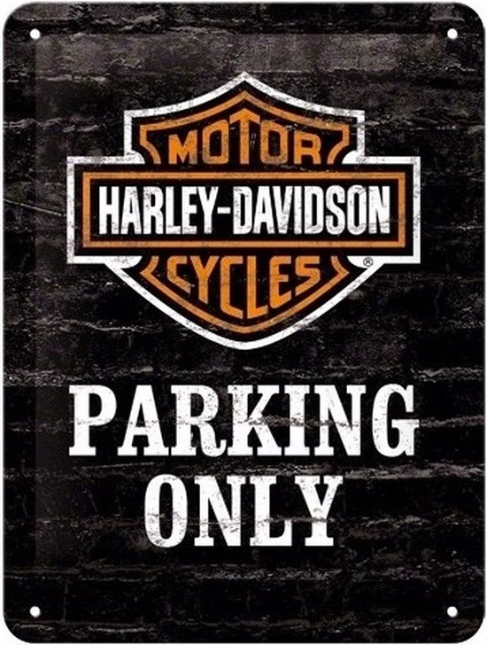 Harley Davidson - Parking Only 15 x 20 cm