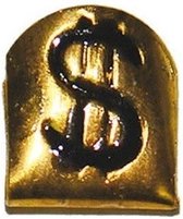Dent d'or avec signe dollar